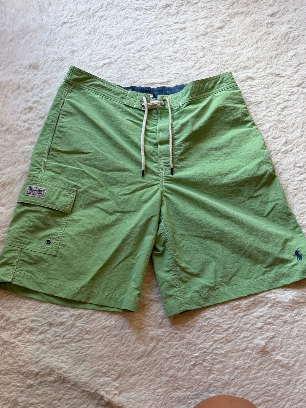 Polo by Ralph Lauren Men’s Green Swim Trunks Size Medium 9”inseam